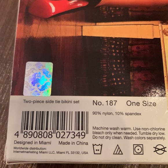 SUPER SEXY BRAND NEW Two Piece Side Tie Bikini Set by Baci-Lingerie. One Size - Picture 3 of 4